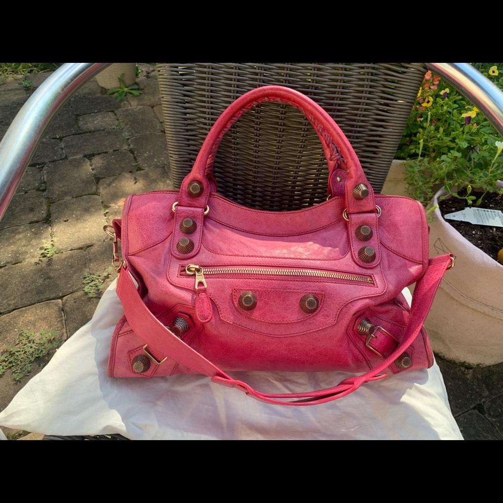 BALENCIAGA City Handbag - Sorbet w/Giant Rose Gold Hardware